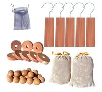 Anti Mites En Bois de Cèdre | Kit de 47 Pcs | Pour Une Meilleure Protection De Vos Vêtements et Textiles | Piège Répulsif Naturel | Boules Antimites et Accessoires Pour vos Armoires,Tiroirs, Penderies