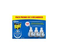 Raid ® Électrique Liquide 135 Nuits - Recharges Anti-moustiques communes et Tigre - 3 recharges de 45 Nuits sans Couleur