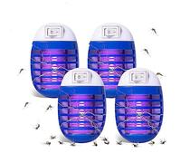 Anti Mouche Electrique Lampe Anti Moustique Interieur, Lampe Anti Moustique Electrique UV Tue Mouche Tue Mouche Eléctrique Cuisine,Chambre à Coucher,Salle à Manger(Lot de 4)