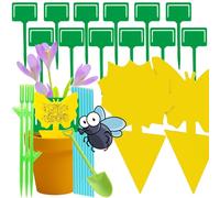 Anti Moucherons Interieur ✪Marque Française✪ Autocollant Mouche Cuisine - Anti Insectes Plantes Interieur Piege pour Mouche Mouchette Moustique Insecte Jardin Fleur Fly Trap Double Collant (Garantie)