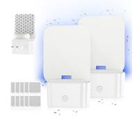 Anti Moucherons Interieur, Piege a Mouche Attrape Mouche UV Lampe Moustiques 2 Pièces, Attrape Insecte Lampe Anti Moustique Electrique Anti Moucheron Anti Puceron Moustique Tueur Lampe (10 Pièges)