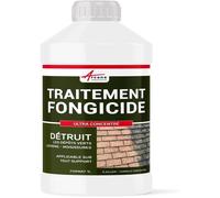 ANTI-MOUSSE ULTRA CONCENTRÉ : Fongicide anti dépôt vert toiture,mur,façade,terrasse,élimine algues et lichens-1 L (jusqu'à 250 m²)