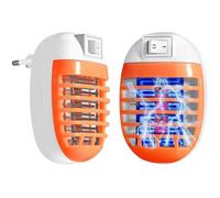 Anti Moustique,2 Paquets Electrique Tue Mouche,Prise Anti Insectes Electrique Bug Lampe avec Night Light pour Insectes (Orange)