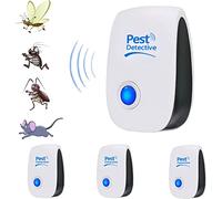 Anti-moustiques à ultrasons 2024, Nouveau répulsif pour moustiques, Souris, Fourmis, Mouches, cafards,Professionnel et Efficace-4 Pack,répulsif à ultrasons,répulsif à ultrasons pour Souris