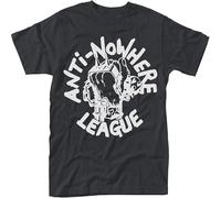 Anti Nowhere League Logo Men's Fashion T-Shirt Nero Black 3XL