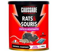 Anti-nuisible CARSC100N CAUSSADE Céréales rats et souris - 150g - Prêt à l'emploi - Efficace dès la 1ère Ingestion