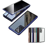 Anti Peeking Magnetic Tempered Glass Double-Sided Phone Case for Samsung, Magnetic Tempered Glass Double-Sided Phone Case for Samsung (Blue,for note9)