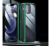 Anti-Peep Magnetic Phone Case for iPhone, Magnetic Tempered Glass Double-Sided Phone Case, Privacy Magnetic Case for iPhone 14/13/12/11 Pro Max (Green,for iPhone12Pro)