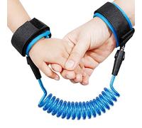 Anti-perdu Poignet Ceinture Réglable Laisse Enfant Poignet de 360 ° Rotation Harnais de Sécurité Confortable Bébé Bracelet Corde pour Voyage Supermarché Exploration Helper 1.5M (Bleu)