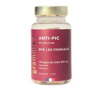 Anti-pic de glucose | Primé aux VICTOIRES DE LA BEAUTE 2025-2026 | Vinaigre de cidre 500mg + Chrome + Cannelle | Fini les fringales et le sucre | Equilibre la glycémie, satiété, perte de poids