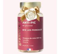 Anti-pic de glucose | Primé aux VICTOIRES DE LA BEAUTE | Vinaigre de cidre 500mg + Chrome + Cannelle | Fini les fringales et le sucre | Equilibre la glycémie, satiété, perte de poids