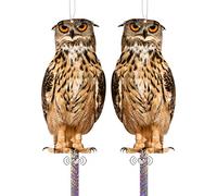 Anti Pigeon, Effaroucheur Oiseaux, Repulsif Pigeon, Corbeau Anti-Pigeon, Effaroucheur Pigeons Balcon, Hibou Anti Pigeons, Epouvantail pour Balcon Extérieur Jardin 2 Pièces Carton