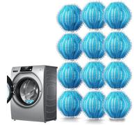 Anti Poil Machine à Laver, 12 Pcs Réutilisable Attrape Poil Machine A Laver,Efficace Boule Anti Poils Machine A Laver, pour Nettoyer Poils d'animaux Domestiques, Cheveux, Débris Coton