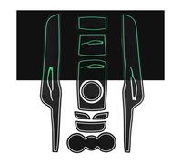 Anti Poussière Antidérapant pour Fiesta MK7 2009 2010 2011 2012 2013 2014 2015 Tapis Rainure Porte en Caoutchouc Coussin Tasse Fente Dessous Verre Tampon Adhésif pour Voiture(Bianco)