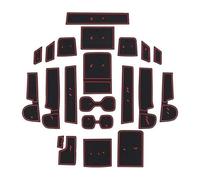 Anti-poussière Tapis Voiture pour CRV 2017-2020 Accessoires Décoration Intérieure Tapis Anti-poussière Anti-salissure Antidérapant Fente Porte Tasse Coussinets en Caoutchouc(Rosso)