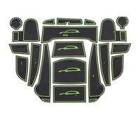 Anti-poussière Tapis Voiture pour Hyundai pour Kona OS pour Kauai 2018 2019 Tapis Coussin Antidérapant en Caoutchouc pour Portière Voiture Accessoire Rouge(Jaune)