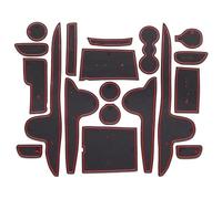 Anti-poussière Tapis Voiture pour Hyundai pour Santa Fe 2019 2020 Tapis Porte Antidérapant Voiture en Silicone Coussin pour Fentes Portière(Rosso)