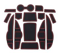 Anti-poussière Tapis Voiture pour KIA pour Sorento XM 2010 2011 2012 2013 2014 Tapis Porte en Caoutchouc Coussin Fente Rangement Dessous Verre Autocollant Anti-poussière(Rosso)