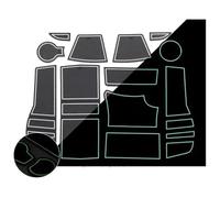 Anti-poussière Tapis Voiture pour Peugeot 2008 E-2008 GT Line 2019 2020 2021 2022 2023 2024 Tapis Antidérapant pour Fente Porte Gobelet Accessoires Style 12 Pièces/Ensemble(Bianco)