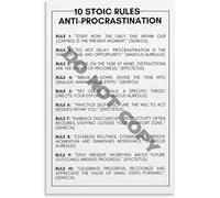 Anti Procrastination Success Canvas Wall Art Focus Motivation Decor