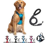 Anti Pull Dog Harness, Adjustable Anti Pull Dog Harness with Control Handle, Comfortable Reflective Vest, Front and Back Tie, Secure Harness for Dogs