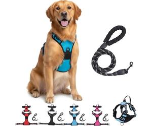 Anti Pull Dog Harness, Adjustable Anti Pull Dog Harness with Control Handle, Comfortable Reflective Vest, Front and Back Tie, Secure Harness for Dogs