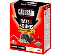 Anti-Rats & Souris - 7 Sachets Céréales - 140g Efficacité Radicale - Lieux Secs - Prêt à l'Emploi - Une Ingestion Suffit