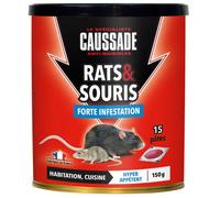 Anti Rats & Souris - CAUSSADE - CARSPT150N - 150g - Forte Infestation - Prêt à l'emploi