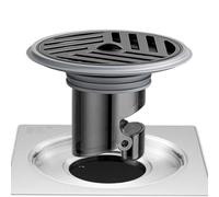 Anti-refoulement de vidange de Sol, Valve Anti-Odeur en Acier Inoxydable 6,8 x 6,8 x 4,5 cm, Bouchon de Baignoire pour buanderie, buanderie, Salle de Bain, Baignoire, bac de Douche, sous-Sol