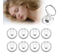 Anti Ronflement Ecarteur Nasal Efficace Puissant | 8 PCS Pince Nez Anti-Ronflement, réutilisable et lavable | Prévenir l'apnée du Sommeil | Ensemble Portable Unisexe (Transparent)