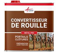 ANTI ROUILLE METALPRO : Convertisseur de Rouille et Traitement contre la Rouille - Efficace sur Portail, Volet, Carrosserie, Vélo etc... 1 L