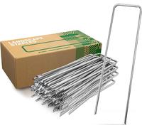 Anti-Rust Ground Pegs-100 Pieces-Stainless And Galvanized Ground Anchors 150×25×Ø2.8mm-Steel Anchors/Ground Nails For Anchoring And Fixing