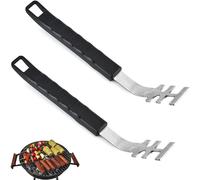 Anti-Scald BBQ Too, 2 pièces BBQ Grill Lifter Stainless Steel Outil de Levage de la Grille du Barbecue Poignée Longue Culinary Modular Elévateur de Grille de Barbecue Accessoires de Camping