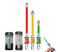 Anti-Slip Magnetic Phillips Bit with Spring, 2025 New Strong Magnetic Durability Screwdriver Drill Bit Set, No More Slipping of Saw Teeth,One Push to Eject Quickly (65+90+110mm)