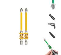 Anti-Slip Magnetic Phillips Bit with Spring, 2025 New Strong Magnetic Durability Screwdriver Drill Bit Set, Magnetic Phillips Bit,No More Slipping of Saw Teeth, for Power Tools, Screws (Yellow 90mm 2)