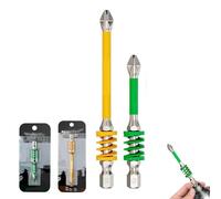 Anti-Slip Magnetic Phillips Bit with Spring, 2025 New Strong Magnetic Durability Screwdriver Drill Bit Set, No More Slipping of Saw Teeth,One Push to Eject Quickly (65+90mm)