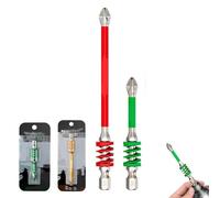 Anti-Slip Magnetic Phillips Bit with Spring, 2025 New Strong Magnetic Durability Screwdriver Drill Bit Set, No More Slipping of Saw Teeth,One Push to Eject Quickly (65+110mm)