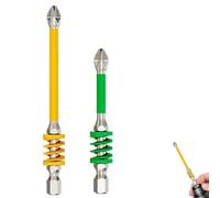 Anti-Slip Magnetic Phillips Bit with Spring, Magnetic Phillips Bit Set with Spring, No More Slipping of Saw Teeth, One Push to Eject Quickly, for Electric Hand Tool (2pcs-a)