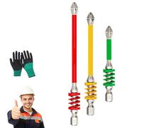 Anti-Slip Magnetic Phillips Bit with Spring, Quick Eject & Strong Magnetic Hex Shank, Impact-Resistant, No More Slipping, Compatible with Electric & Manual Tools (Mix)