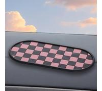 Anti-Slip PVC Mat for Car Phone Keys Pens Organizer(pink-black)