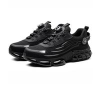 Anti-Smashing and Anti-Puncture Work Safety Shoes, Rotating Button Buckle Shoelace Labor Insurance Shoes, Breathable Fly Weaving Labor Protection Shoes, Outdoor Adventure Sports Safety Sneakers (Colo