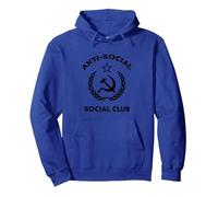 Anti-Social Club Russian USSR Soviet Union CCCP Communist Sweat à Capuche, Unisexe pour Adultes, Bleu Royal, XL