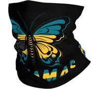 Anti-Solaire Bande de Cheveux King Skull Maroc Drapeau marocain Echarpe Gaiter Cache-Cou 26X30cm pour Homme,Sports,Adulte