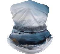 Anti-Solaire Bandeau Magique,Paysage de Neige dans Les Montagnes en Hiver,Protection du Visage Élastique Bandeaux pour Adulte Sports Vélo 26X30cm