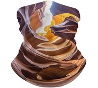 Anti-Solaire Chapeaux Demi-Visage,Antelope Canyon,Écharpe Demi-Visage Unisexe Headwrap pour Moto Femme Extérieur 26X30cm