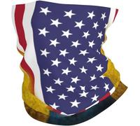Anti-Solaire Décoration faciale,Drapeau de l'amitié Entre l'Amérique et l'Ukraine,Écharpe Demi-Visage Multifonctionnel Tube Bandeaux pour Adulte Course à Pied Femme 26X30cm
