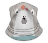 Anti-Solaire Écharpe Demi-Visage, Cache-Col Ours Blanc Mignon Ultra-Douce Décoration faciale pour Yoga Extérieur Jogging