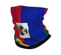 Anti-Solaire Écharpe Tube,Drapeau jamaïcain ondulé d'Haïti et de la Jamaïque,Chapeaux Demi-Visage étanche à la poussière Bandeaux pour Ski Extérieur Yoga 26X30cm