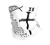 Anti-Solaire Écharpe Tube,Jésus Mon Dieu Roi Seigneur Religieux,Protection du Visage Unisexe Cache-Col pour Randonnée Ski Cyclisme 26X30cm
