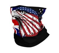 Anti-Solaire Écharpe Tube,L'Amérique et la Grande-Bretagne Drapeau Britannique Aigle,Bande de Cheveux Élastique Bandana pour Cyclisme Adulte Sports 26X30cm